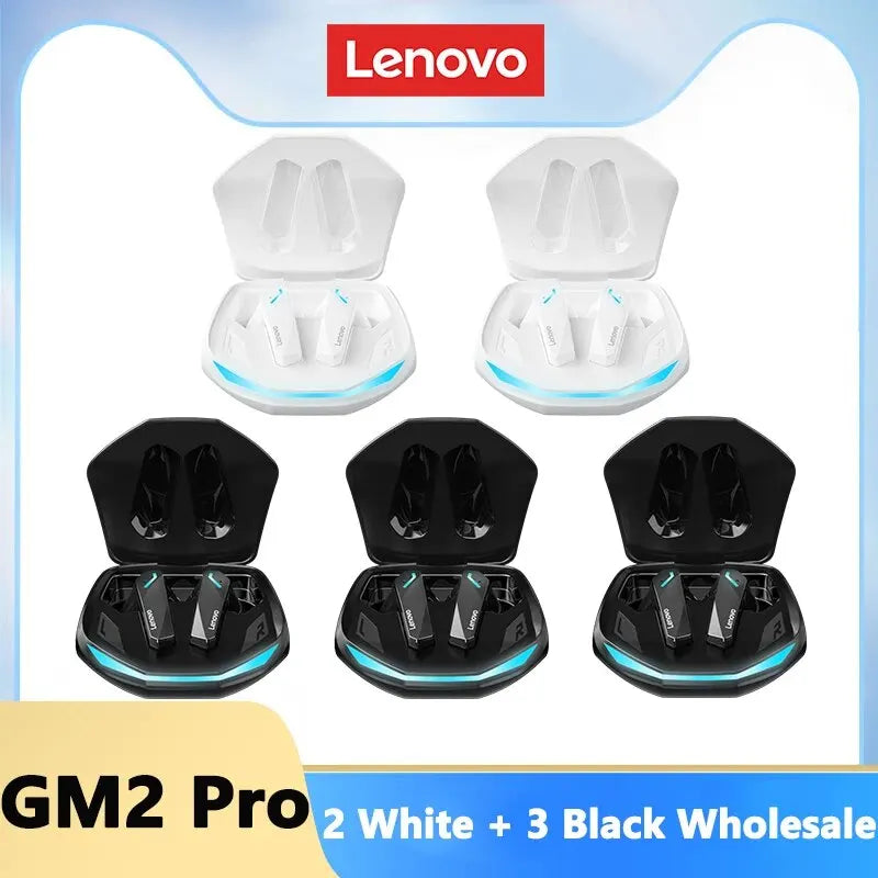 Lenovo-GM2 Pro Sem Fio In-Ear Bluetooth 5.3 Fones De Ouvido, Auriculares Esportivos, Jogos, Baixa Latência, Modo Duplo, Auscultadores De Música, Novo