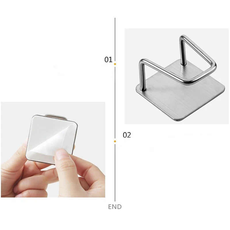 Stainless Steel Sink Sponge Rack For Sponge Steel Wire Ball Draining Paste The Inner Wall Of The Sink Kitchen Supplies